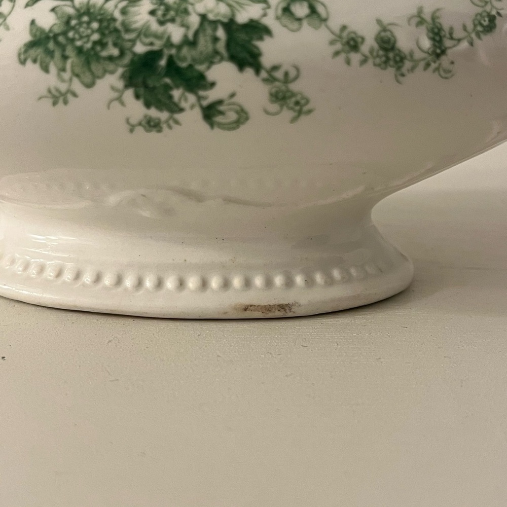 Vintage Johnson Brothers The Florentine Green Pattern  Gravy Boat England - Picture 6 of 15